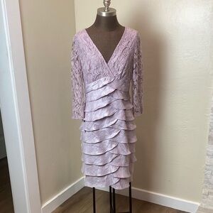 Elegant Lavender Layer Lace Dress